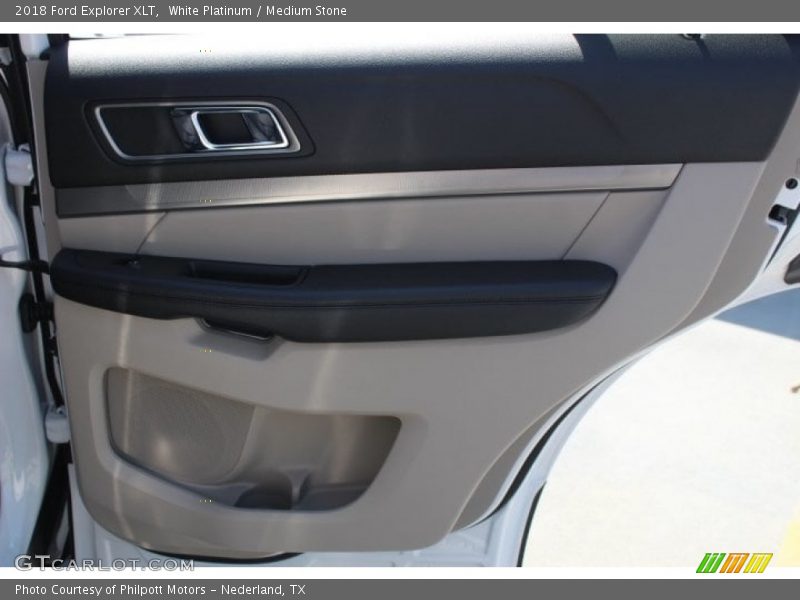 White Platinum / Medium Stone 2018 Ford Explorer XLT