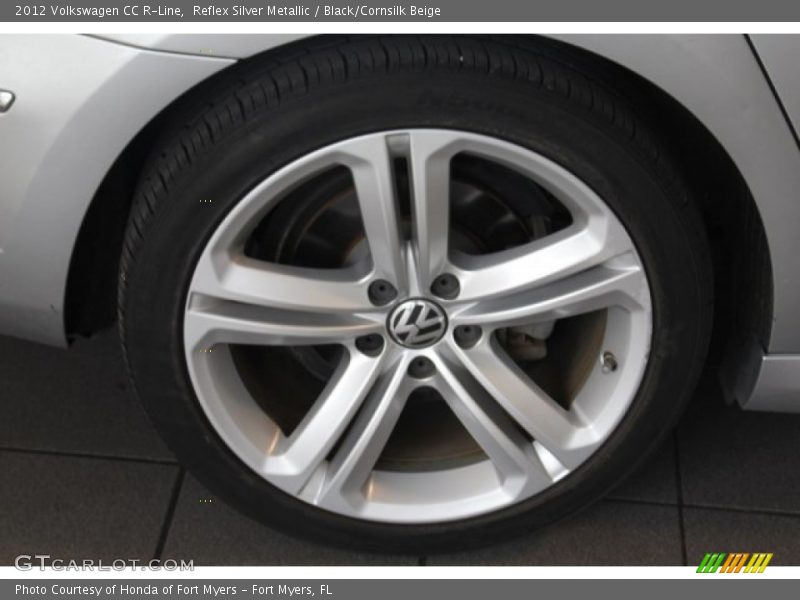 Reflex Silver Metallic / Black/Cornsilk Beige 2012 Volkswagen CC R-Line