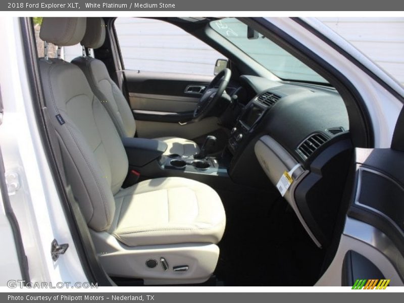 White Platinum / Medium Stone 2018 Ford Explorer XLT