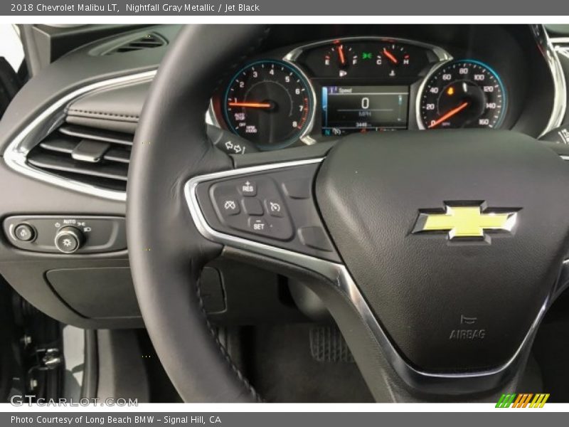 Nightfall Gray Metallic / Jet Black 2018 Chevrolet Malibu LT