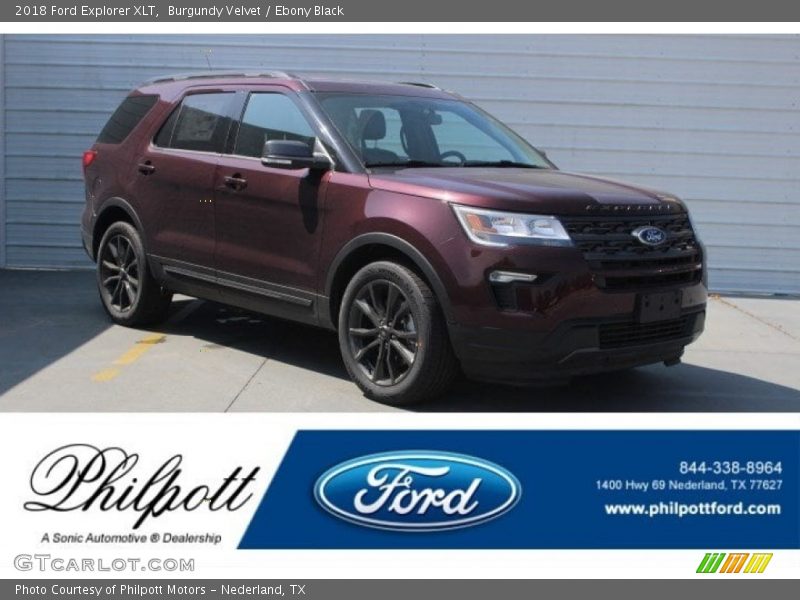 Burgundy Velvet / Ebony Black 2018 Ford Explorer XLT