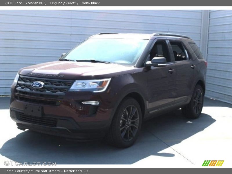 Burgundy Velvet / Ebony Black 2018 Ford Explorer XLT
