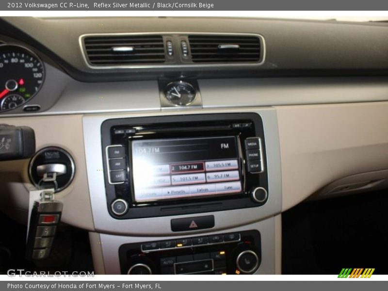 Reflex Silver Metallic / Black/Cornsilk Beige 2012 Volkswagen CC R-Line