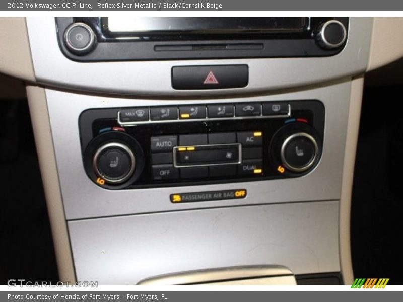 Reflex Silver Metallic / Black/Cornsilk Beige 2012 Volkswagen CC R-Line