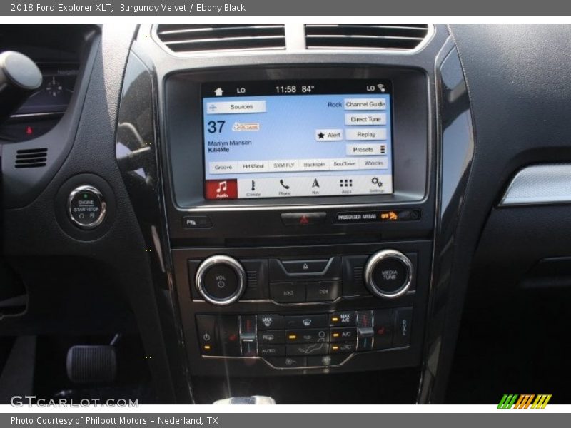 Burgundy Velvet / Ebony Black 2018 Ford Explorer XLT