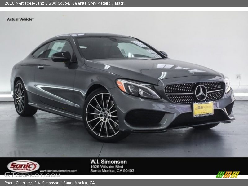 Selenite Grey Metallic / Black 2018 Mercedes-Benz C 300 Coupe