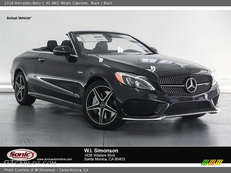 Black / Black 2018 Mercedes-Benz C 43 AMG 4Matic Cabriolet