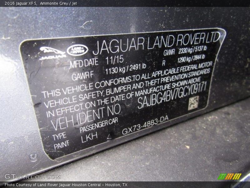 Ammonite Grey / Jet 2016 Jaguar XF S