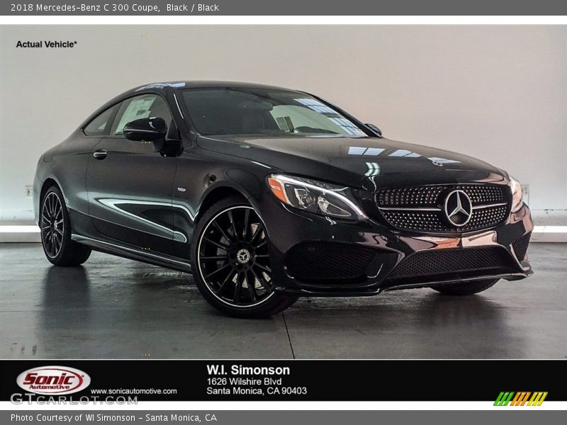 Black / Black 2018 Mercedes-Benz C 300 Coupe