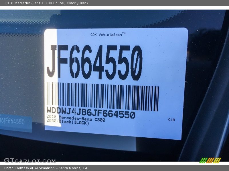 Black / Black 2018 Mercedes-Benz C 300 Coupe