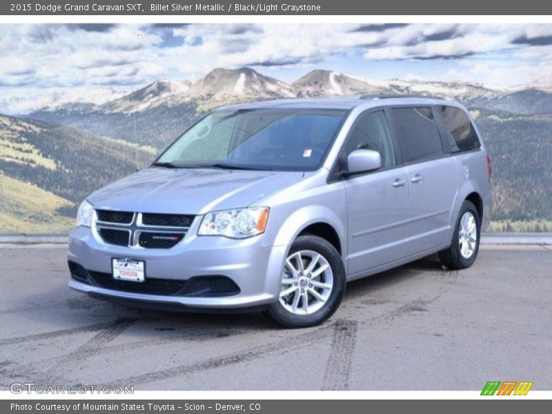 Billet Silver Metallic / Black/Light Graystone 2015 Dodge Grand Caravan SXT