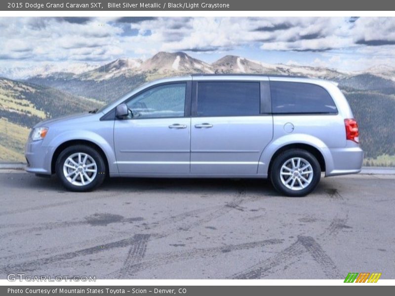 Billet Silver Metallic / Black/Light Graystone 2015 Dodge Grand Caravan SXT