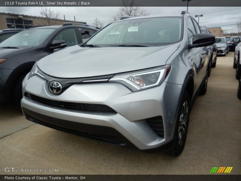Silver Sky Metallic / Black 2018 Toyota RAV4 LE