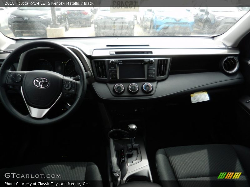 Silver Sky Metallic / Black 2018 Toyota RAV4 LE