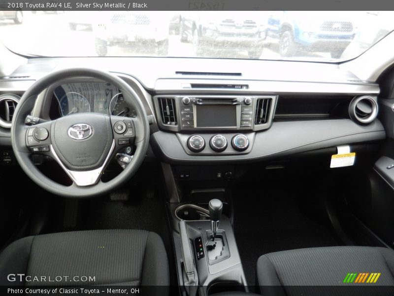 Silver Sky Metallic / Black 2018 Toyota RAV4 LE