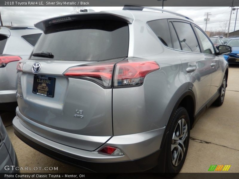 Silver Sky Metallic / Black 2018 Toyota RAV4 LE