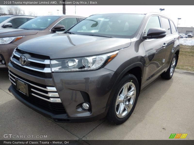 Predawn Gray Mica / Black 2018 Toyota Highlander Limited AWD