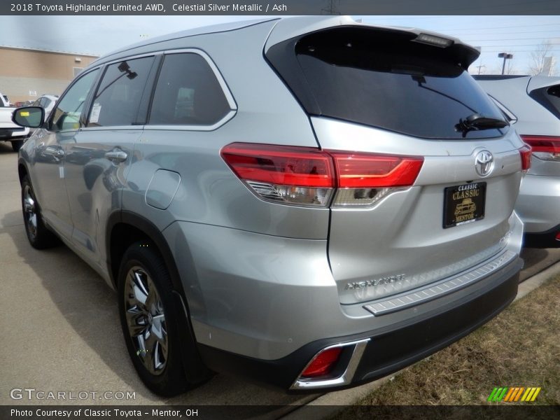 Celestial Silver Metallic / Ash 2018 Toyota Highlander Limited AWD