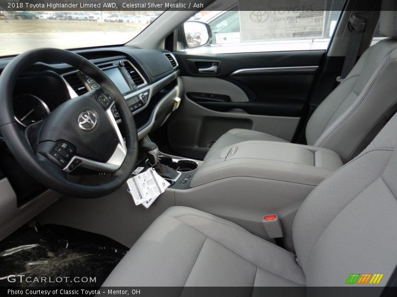 Celestial Silver Metallic / Ash 2018 Toyota Highlander Limited AWD