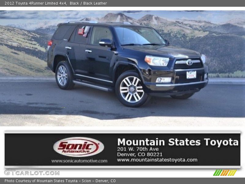 Black / Black Leather 2012 Toyota 4Runner Limited 4x4