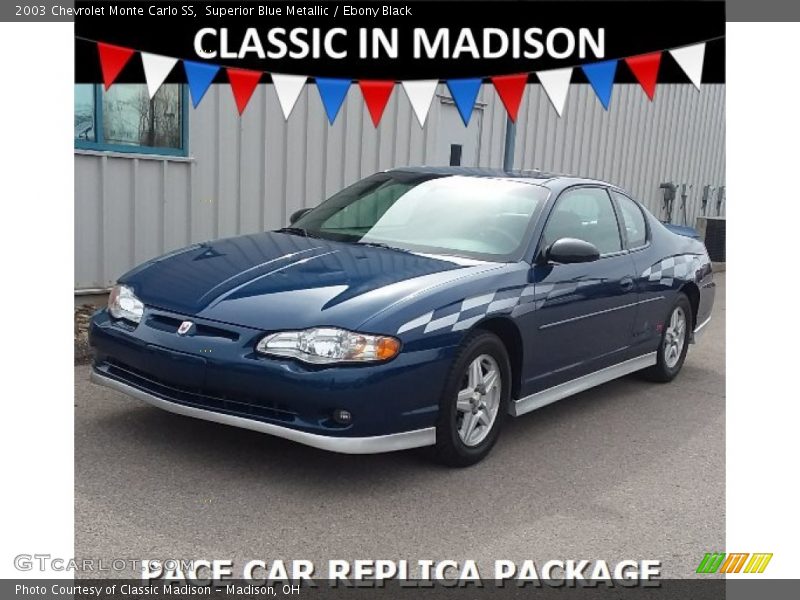 Superior Blue Metallic / Ebony Black 2003 Chevrolet Monte Carlo SS