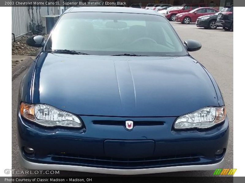 Superior Blue Metallic / Ebony Black 2003 Chevrolet Monte Carlo SS