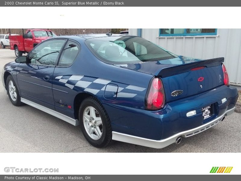 Superior Blue Metallic / Ebony Black 2003 Chevrolet Monte Carlo SS