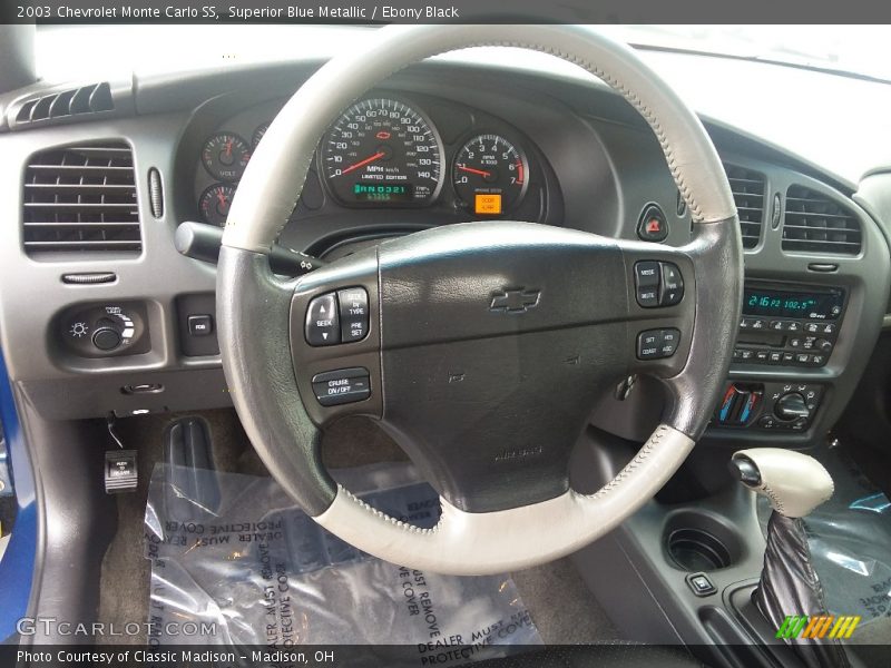 Superior Blue Metallic / Ebony Black 2003 Chevrolet Monte Carlo SS