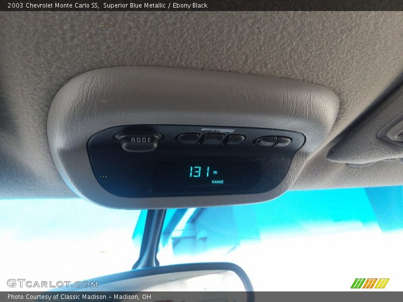 Superior Blue Metallic / Ebony Black 2003 Chevrolet Monte Carlo SS