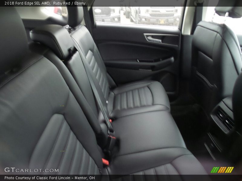 Ruby Red / Ebony 2018 Ford Edge SEL AWD