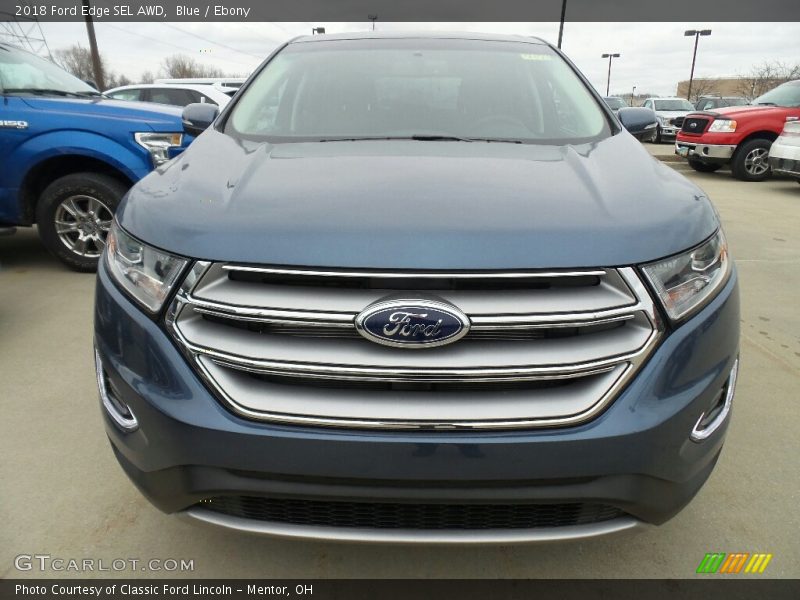 Blue / Ebony 2018 Ford Edge SEL AWD