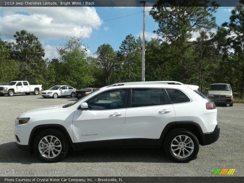 Bright White / Black 2019 Jeep Cherokee Latitude