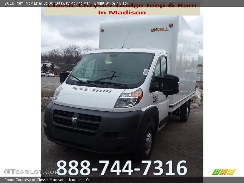 Bright White / Black 2018 Ram ProMaster 3500 Cutaway Moving Van
