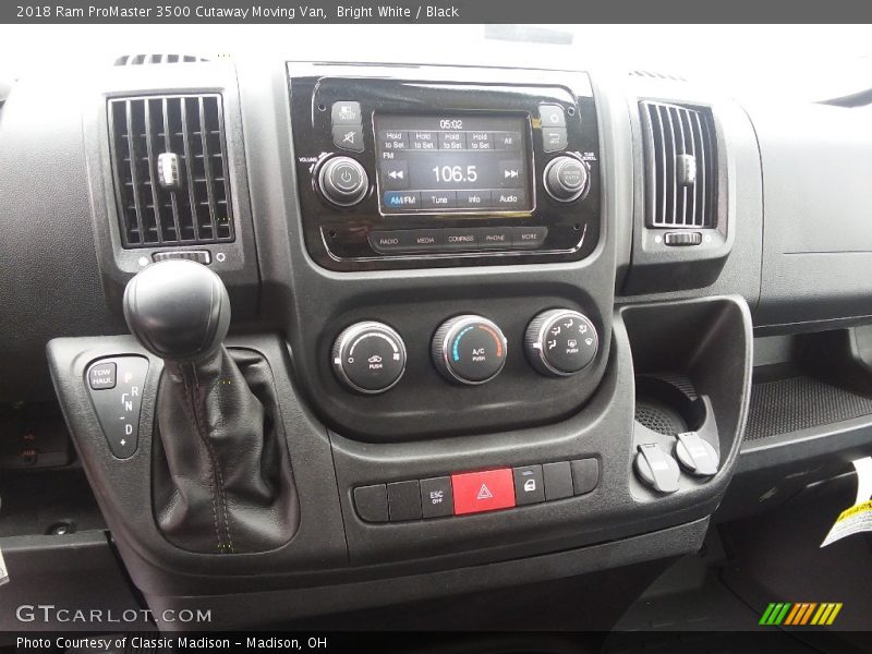 Controls of 2018 ProMaster 3500 Cutaway Moving Van