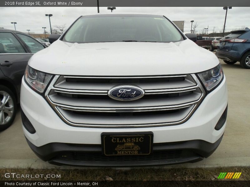 Oxford White / Ebony 2018 Ford Edge SE