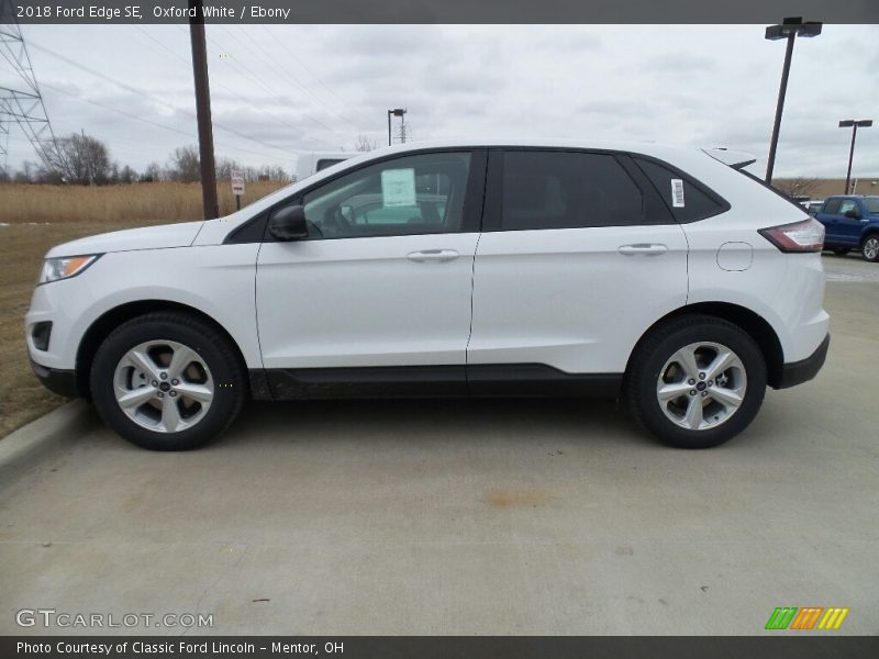 Oxford White / Ebony 2018 Ford Edge SE
