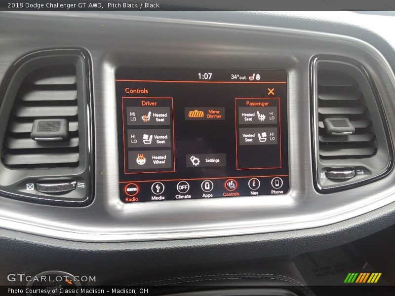 Pitch Black / Black 2018 Dodge Challenger GT AWD