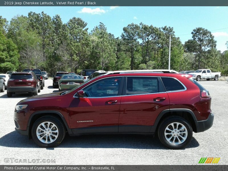 Velvet Red Pearl / Black 2019 Jeep Cherokee Latitude