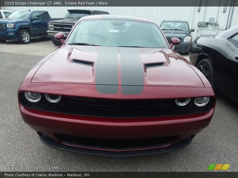 Octane Red Pearl / Black 2018 Dodge Challenger GT AWD