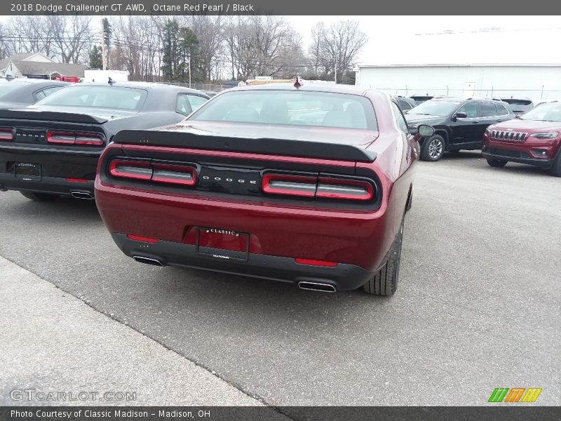 Octane Red Pearl / Black 2018 Dodge Challenger GT AWD