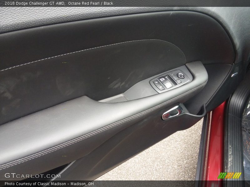 Octane Red Pearl / Black 2018 Dodge Challenger GT AWD