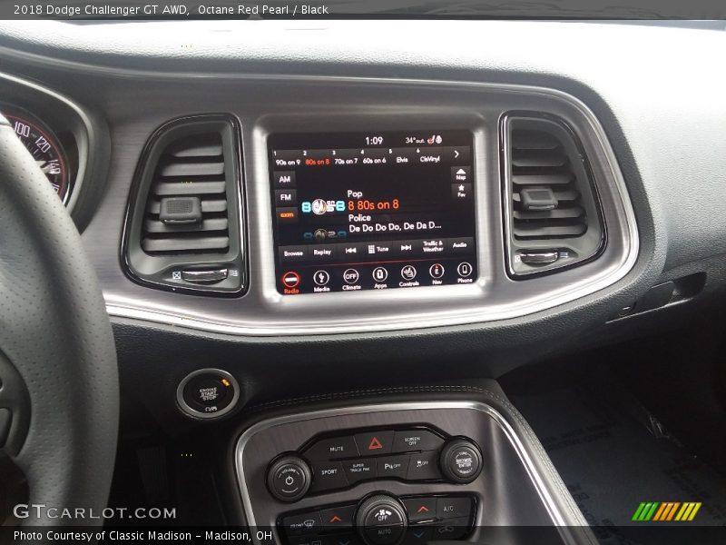 Octane Red Pearl / Black 2018 Dodge Challenger GT AWD