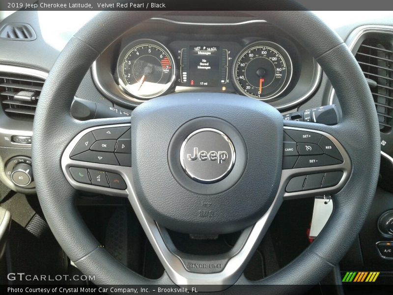 Velvet Red Pearl / Black 2019 Jeep Cherokee Latitude
