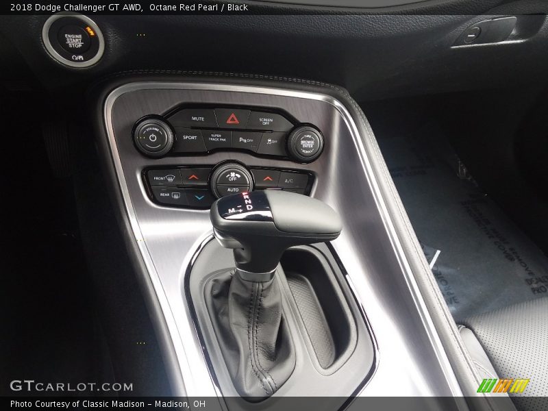 Octane Red Pearl / Black 2018 Dodge Challenger GT AWD