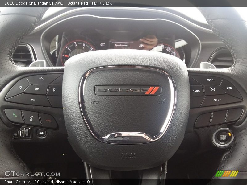 Octane Red Pearl / Black 2018 Dodge Challenger GT AWD