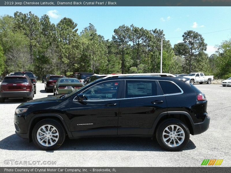Diamond Black Crystal Pearl / Black 2019 Jeep Cherokee Latitude