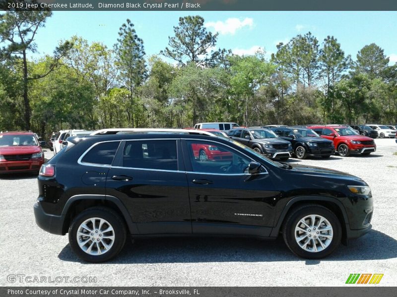 Diamond Black Crystal Pearl / Black 2019 Jeep Cherokee Latitude