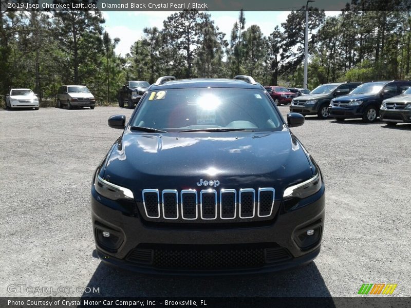 Diamond Black Crystal Pearl / Black 2019 Jeep Cherokee Latitude