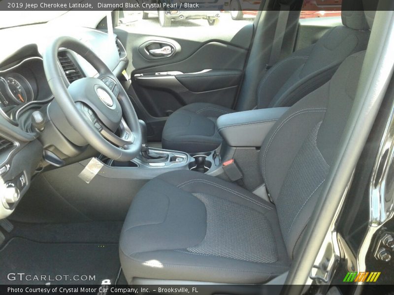 Diamond Black Crystal Pearl / Black 2019 Jeep Cherokee Latitude
