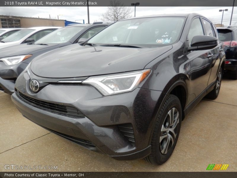 Magnetic Gray Metallic / Black 2018 Toyota RAV4 LE
